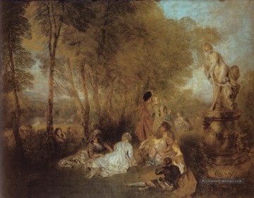 La Fete damour Jean Antoine Watteau Peinture à l'huile